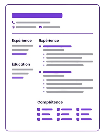 Exemple de modèle CV optimisé ATS à faire en ligne