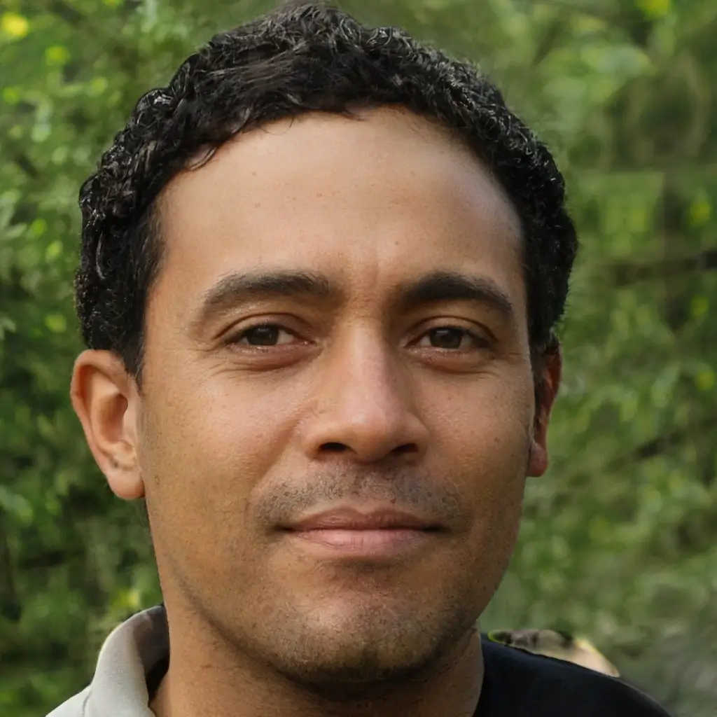 Selfie masculin basique utilisé comme modèle pour le générateur de portrait pro