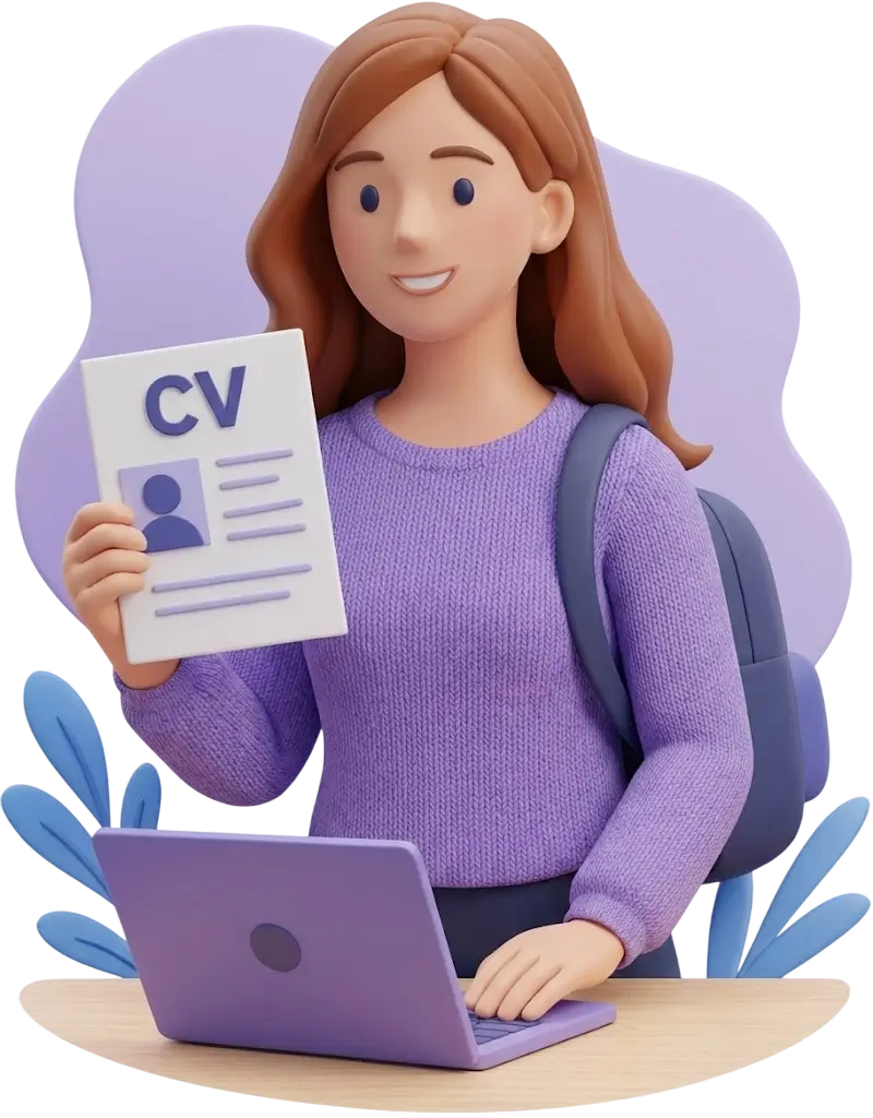 Étudiante optimisant son CV avec l'IA de LaunchMe
